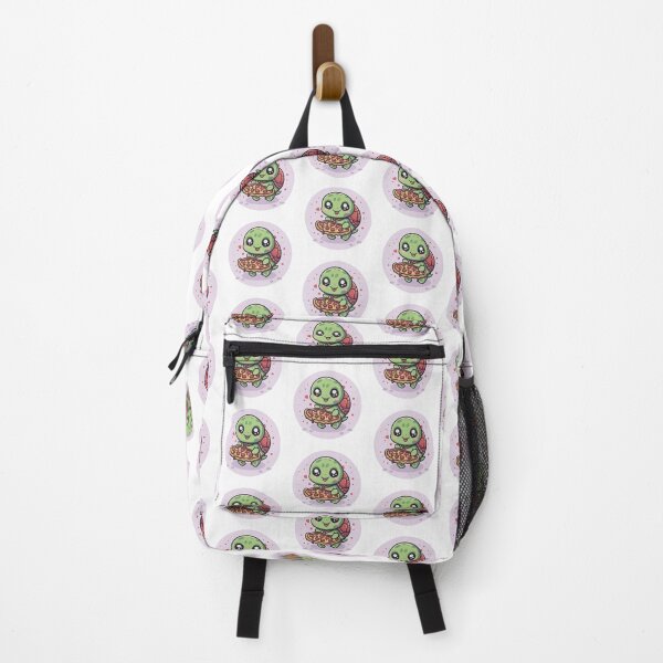 Item preview, Funny cute kawaii turtle eating pizza designed and sold by Trend-Beaver.