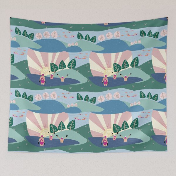 Item preview, Open water swimming with friends in lakes, rivers and oceans designed and sold by suzcreate.