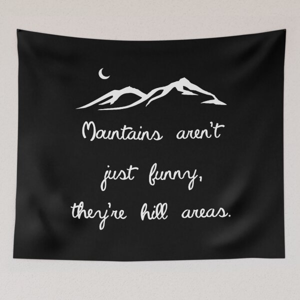 Item preview, Mountains Are Hill Areas Funny Hiking Travel Camping Pun designed and sold by AlohaWave.
