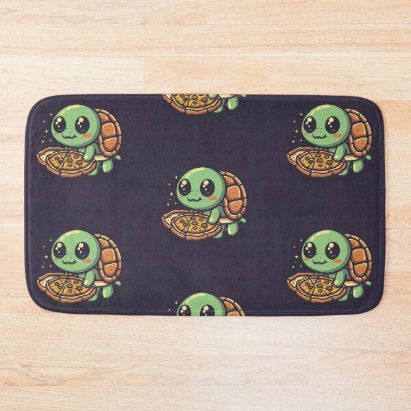 Item preview, Funny cute kawaii turtle eating pizza designed and sold by Trend-Beaver.