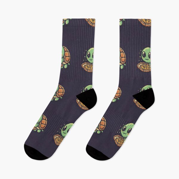 Item preview, Funny cute kawaii turtle eating pizza designed and sold by Trend-Beaver.
