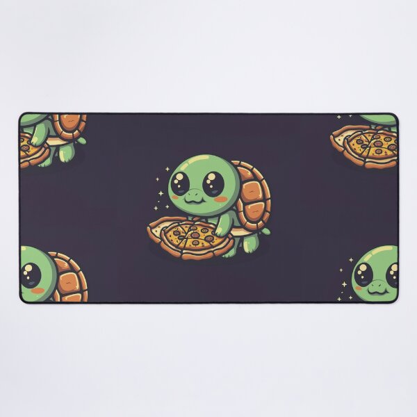 Item preview, Funny cute kawaii turtle eating pizza designed and sold by Trend-Beaver.