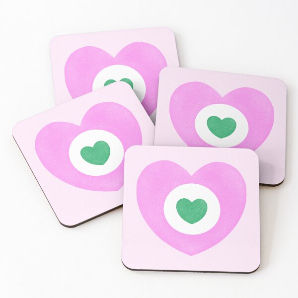 Item preview, 90s pink and green heart shaped eraser designed and sold by prntsystm.