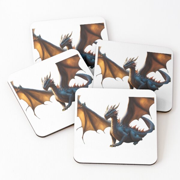 Item preview, Dragon with wings spread (White) designed and sold by Midnight Veil Designs.