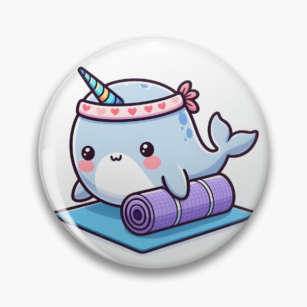Item preview, Kawaii Narwhal: A Yoga Mat And Headband designed and sold by CanvasCutie.