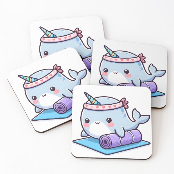 Item preview, Kawaii Narwhal: A Yoga Mat And Headband designed and sold by CanvasCutie.