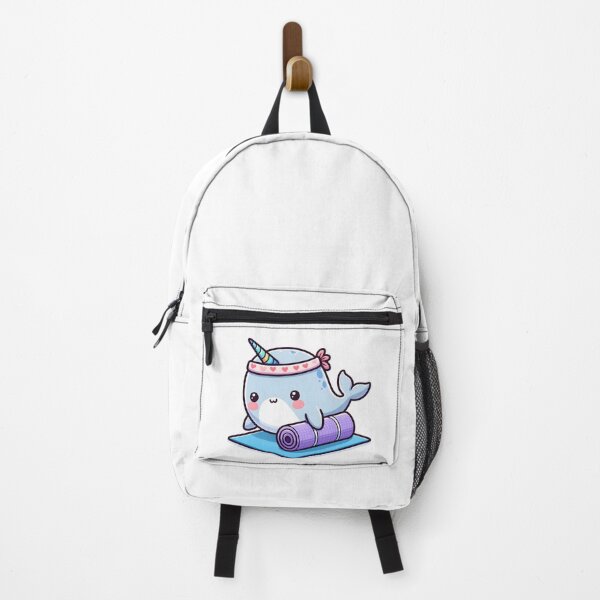 Vista previa del artículo con la obra «Narval Kawaii: esterilla de yoga y diadema», diseñado y vendido por CanvasCutie.
