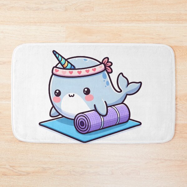 Item preview, Kawaii Narwhal: A Yoga Mat And Headband designed and sold by CanvasCutie.