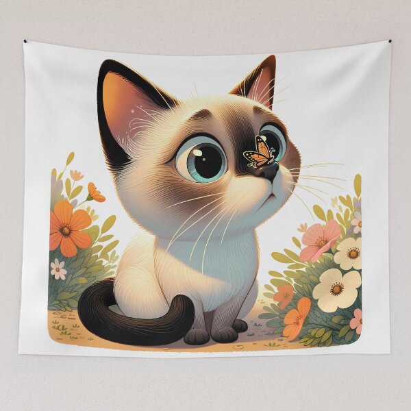Item preview, Butterfly Whispers: Siamese's Gentle Encounter designed and sold by Felix Tanner.