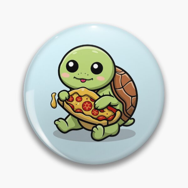 Artikelvorschau, Lustige süße Kawaii-Schildkröte, die Pizza isst entworfen und verkauft von Trend-Beaver.