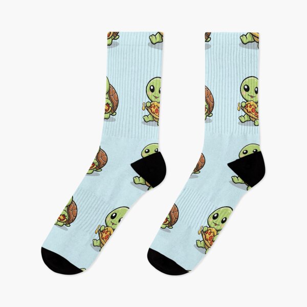 Item preview, Funny cute kawaii turtle eating pizza designed and sold by Trend-Beaver.