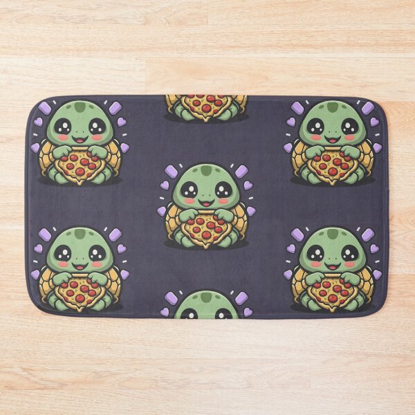 Item preview, Funny cute kawaii turtle eating pizza designed and sold by Trend-Beaver.