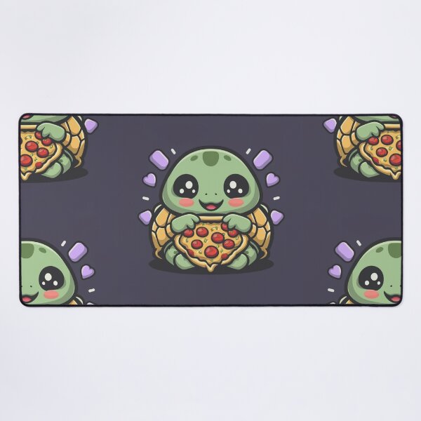Item preview, Funny cute kawaii turtle eating pizza designed and sold by Trend-Beaver.