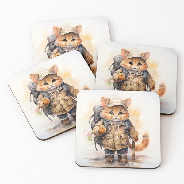 Item preview, Cute Cat on Camping Trip 5 designed and sold by Made-by-Gus.