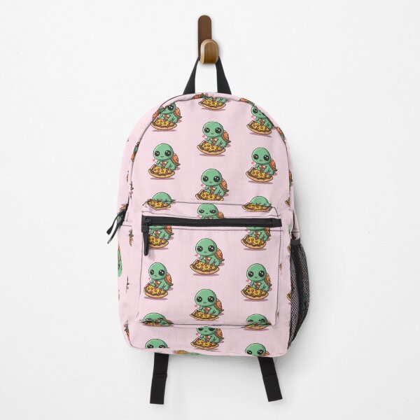 Item preview, Funny cute kawaii turtle eating pizza designed and sold by Trend-Beaver.