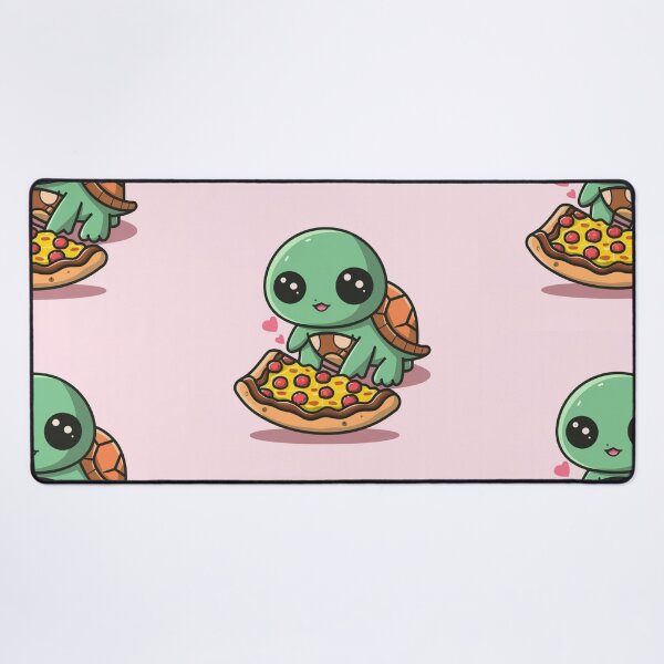 Item preview, Funny cute kawaii turtle eating pizza designed and sold by Trend-Beaver.