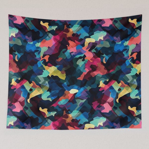 Item preview, Vibrant Shiny Camouflage Pattern With Multicolored Abstract Shapes 66 designed and sold by Reichcorp.
