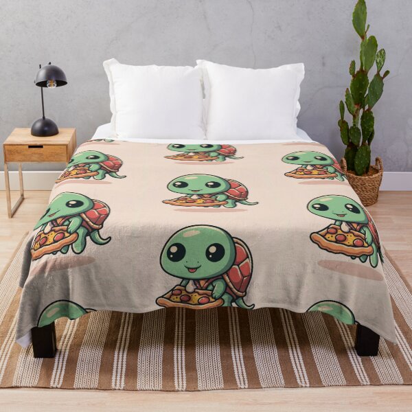 Item preview, Funny cute kawaii turtle eating pizza designed and sold by Trend-Beaver.