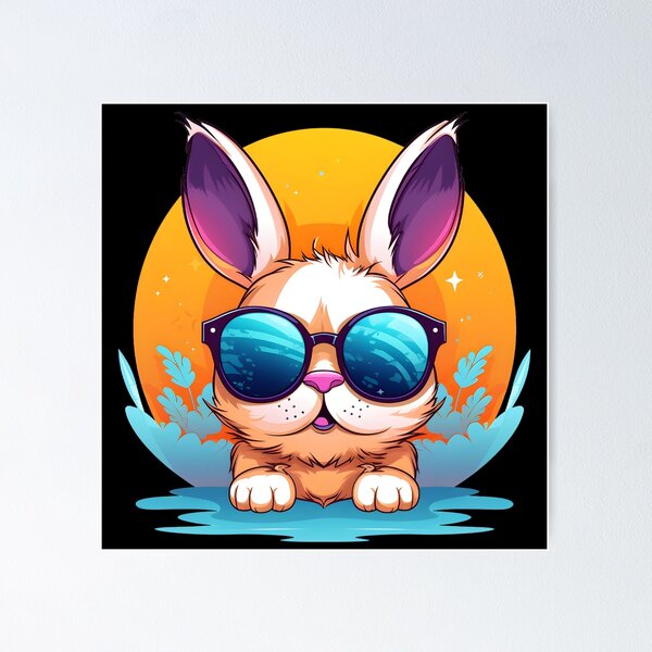 Item preview, Cool Bunny Wearing Shades designed and sold by Leonardo Palumbo.