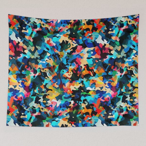 Item preview, Vibrant Shiny Camouflage Pattern With Multicolored Abstract Shapes 77 designed and sold by Reichcorp.