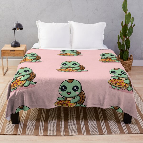 Item preview, Funny cute kawaii turtle eating pizza designed and sold by Trend-Beaver.