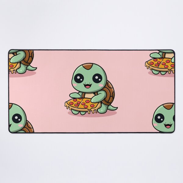 Item preview, Funny cute kawaii turtle eating pizza designed and sold by Trend-Beaver.