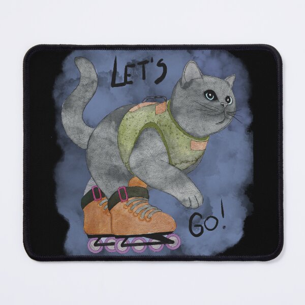 Item preview, Happy cat raiding on in-line skate designed and sold by Znikoma.