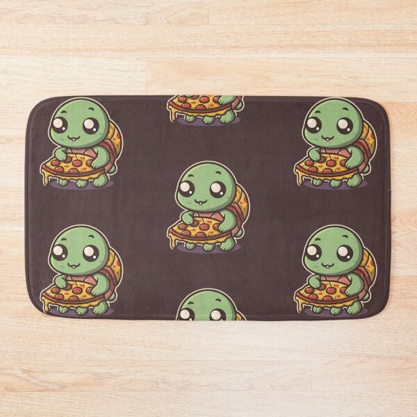 Item preview, Funny cute kawaii turtle eating pizza designed and sold by Trend-Beaver.