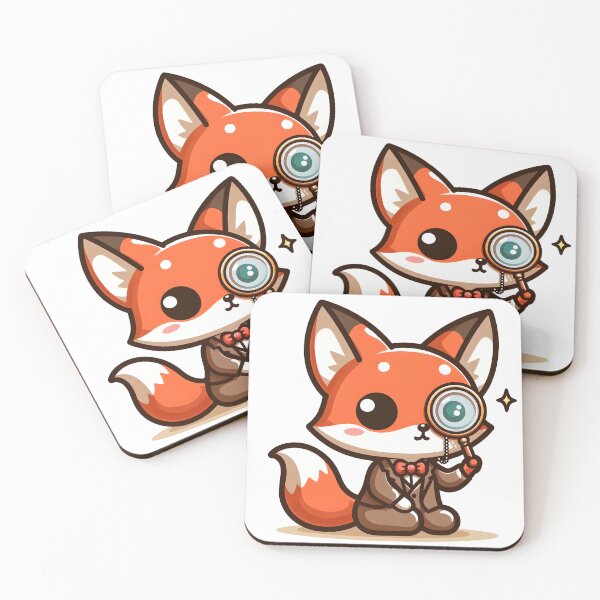 Item preview, Kawaii fox: A Monocle designed and sold by CanvasCutie.