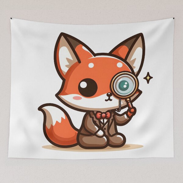 Item preview, Kawaii fox: A Monocle designed and sold by CanvasCutie.