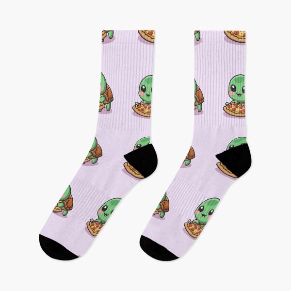 Item preview, Funny cute kawaii turtle eating pizza designed and sold by Trend-Beaver.