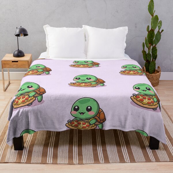 Item preview, Funny cute kawaii turtle eating pizza designed and sold by Trend-Beaver.
