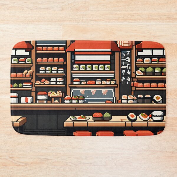 Item preview, Pixelated Sushi Bar designed and sold by VeiledVision.