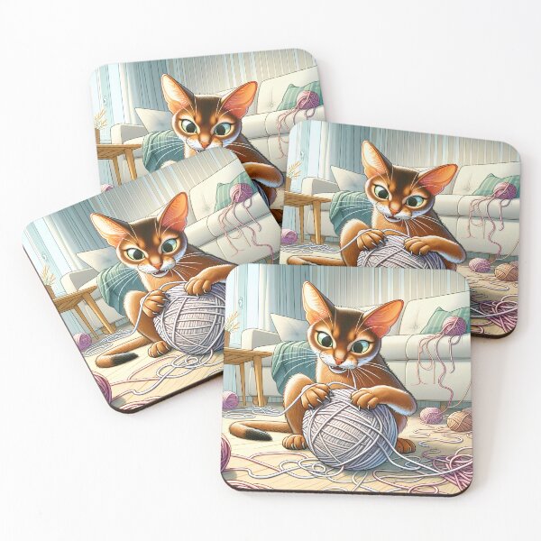 Item preview, Yarn Enthusiast: Abyssinian's Knitty Gritty Playtime designed and sold by Felix Tanner.