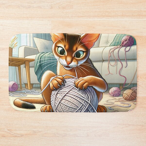 Item preview, Yarn Enthusiast: Abyssinian's Knitty Gritty Playtime designed and sold by Felix Tanner.