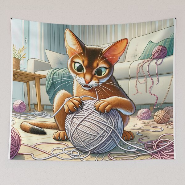 Item preview, Yarn Enthusiast: Abyssinian's Knitty Gritty Playtime designed and sold by Felix Tanner.