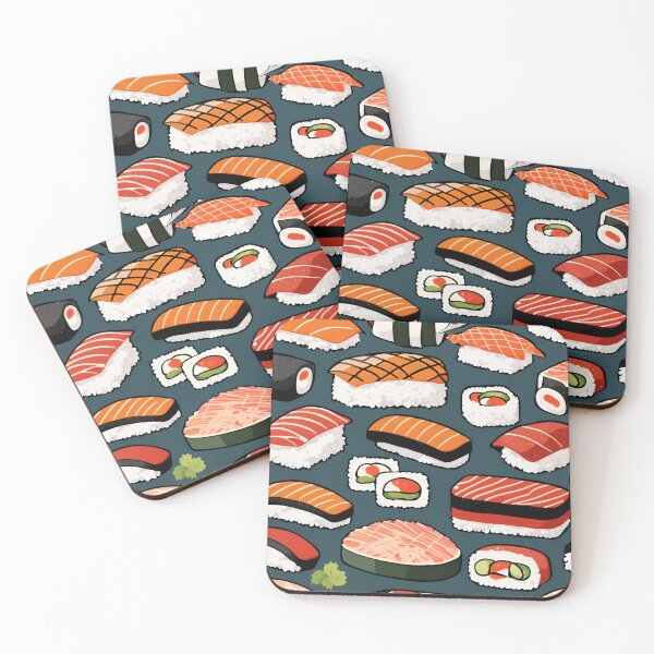 Item preview, Sushi Wallpaper designed and sold by VeiledVision.