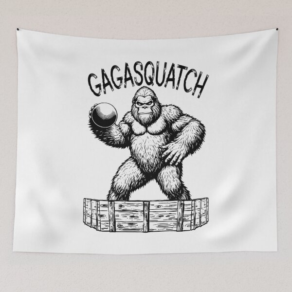 Item preview, Gaga Ball Pit Gagasquatch Funny Bigfoot Dodgeball Player designed and sold by GrandeDuc.