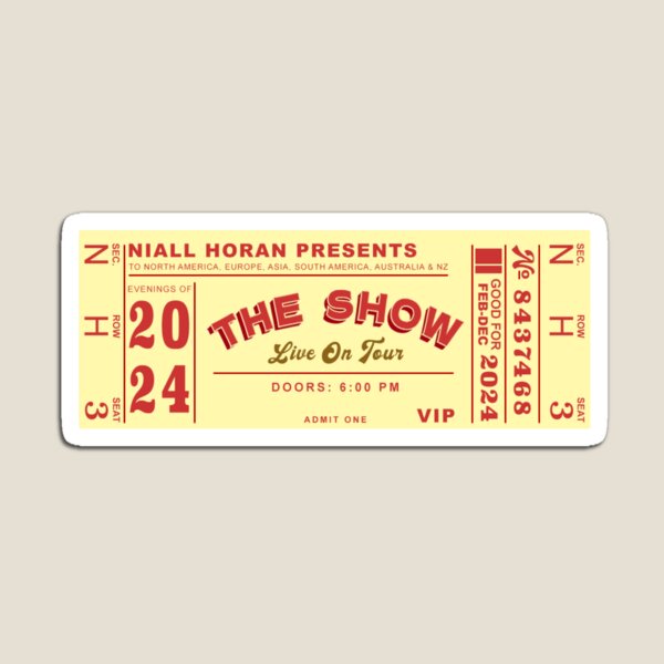 Item preview, The Show Live On Tour Commemorative Ticket designed and sold by dcwphotos.