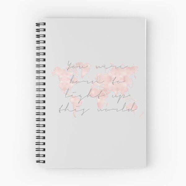 Item preview, You Were Born To Light Up This World Grey and Pink World Map designed and sold by lolomastudio.