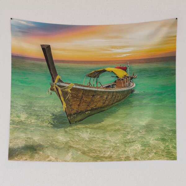 Item preview, Long Tail Boat Sunset Thailand  designed and sold by AJEvans.
