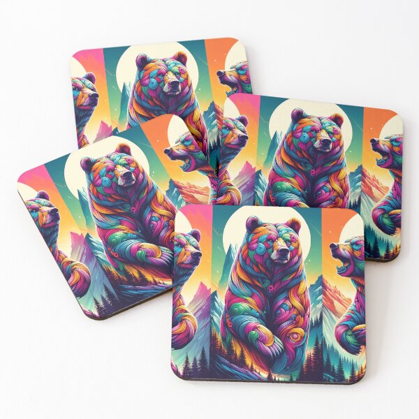 Item preview, Psychedelic Bear Triptych designed and sold by Arte-Excellency.