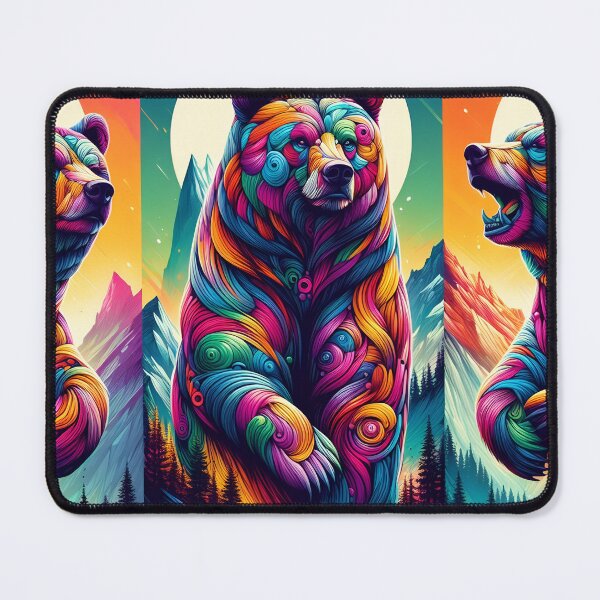 Item preview, Psychedelic Bear Triptych designed and sold by Arte-Excellency.