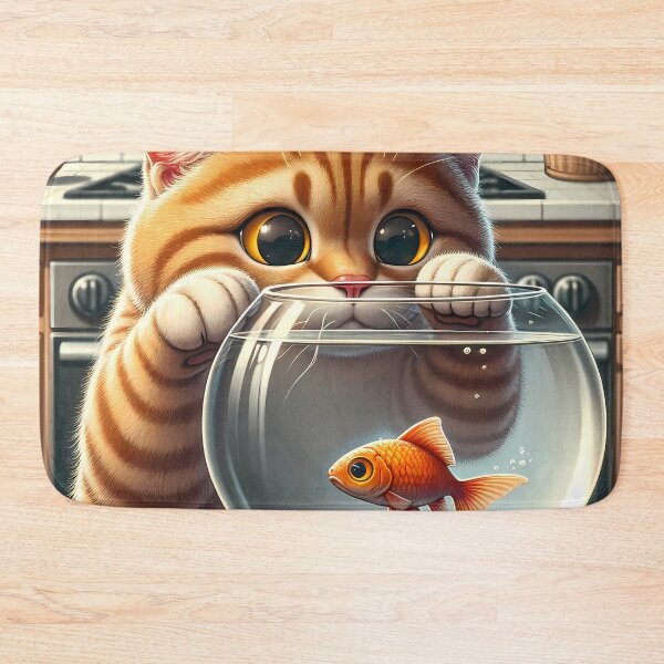 Item preview, Fishbowl Fascination: Feline Meets Fin designed and sold by Felix Tanner.