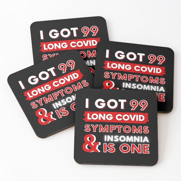 Item preview, 99 Long Covid Symptoms Insomnia - red designed and sold by SadTea-Longhaul.