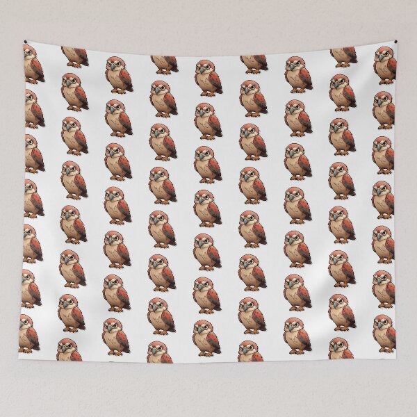 Item preview, Red Tailed Hawk Kawaii US Bird Inspired Art and Stickers designed and sold by CDC40.