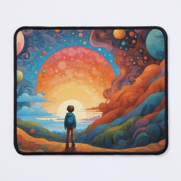 Item preview, Solitary Contemplation: Sunrise in a Surreal Realm designed and sold by ArtComixHaven.