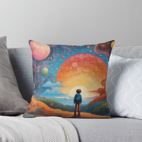 Item preview, Solitary Contemplation: Sunrise in a Surreal Realm designed and sold by ArtComixHaven.