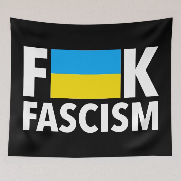 Item preview, F Fascism - Censored with Ukrainian Flag designed and sold by Thelittlelord.