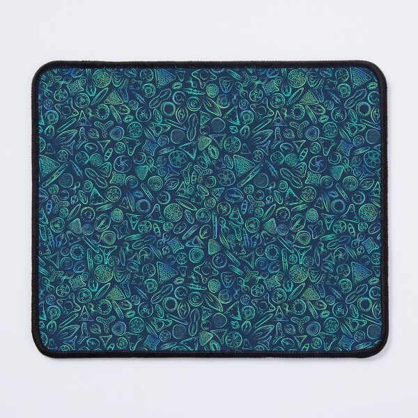 Item preview, Diatoms in Green and Blue on Navy designed and sold by Squilla Design Studio.
